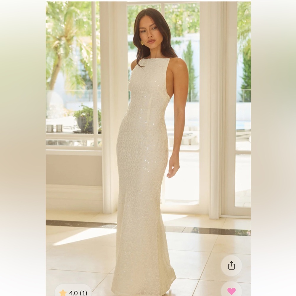 Hello Molly Tidepool Dreams Maxi Cream Dress

Elegant White Sequin Gown